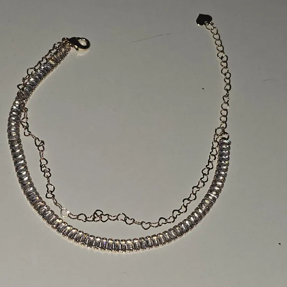22kgp Dubai Jewelry Elegant Gold and Silver Women's Anklet
